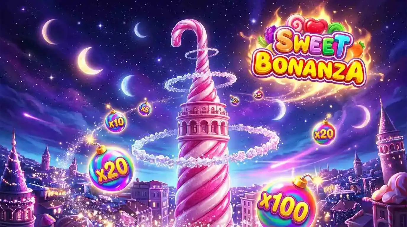 Galata Tower candy cane fantasy